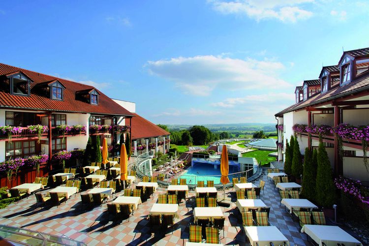 Quelness Golf Resort Duitsland Hotel Fuerstenhof Panorama Terras